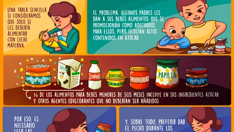 Azúcar oculta en alimentos para bebes