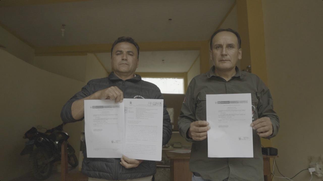 Guardaparques de Cajamarca, con documentos