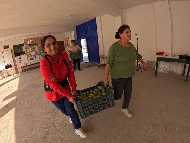 Parte de los productos transformados se ofrece en ferias. Lo recaudado ayuda a cubrir gastos del banco y genera pequeños ingresos para las mujeres que participan.