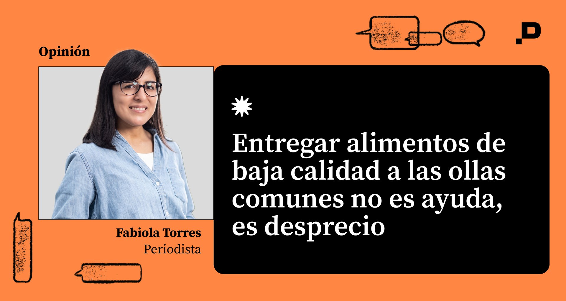 Comida con olor a corrupción