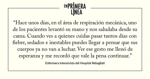 Enfermera intensivista del Hospital Rebagliati