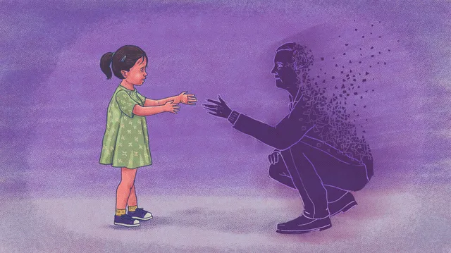 Familias rotas - niña y padre