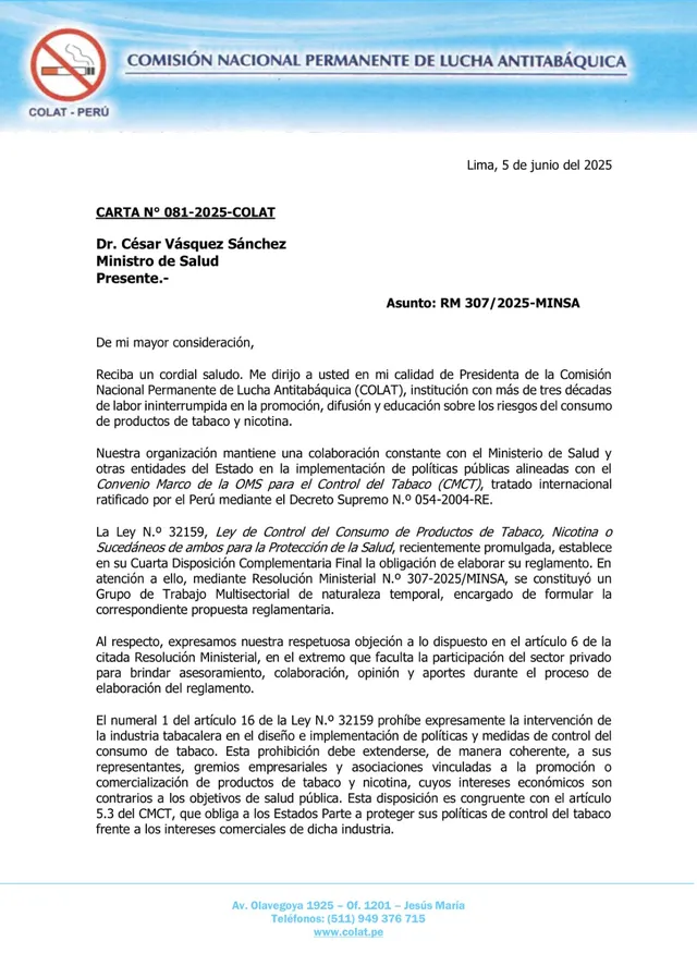 comunicado COLAT 1