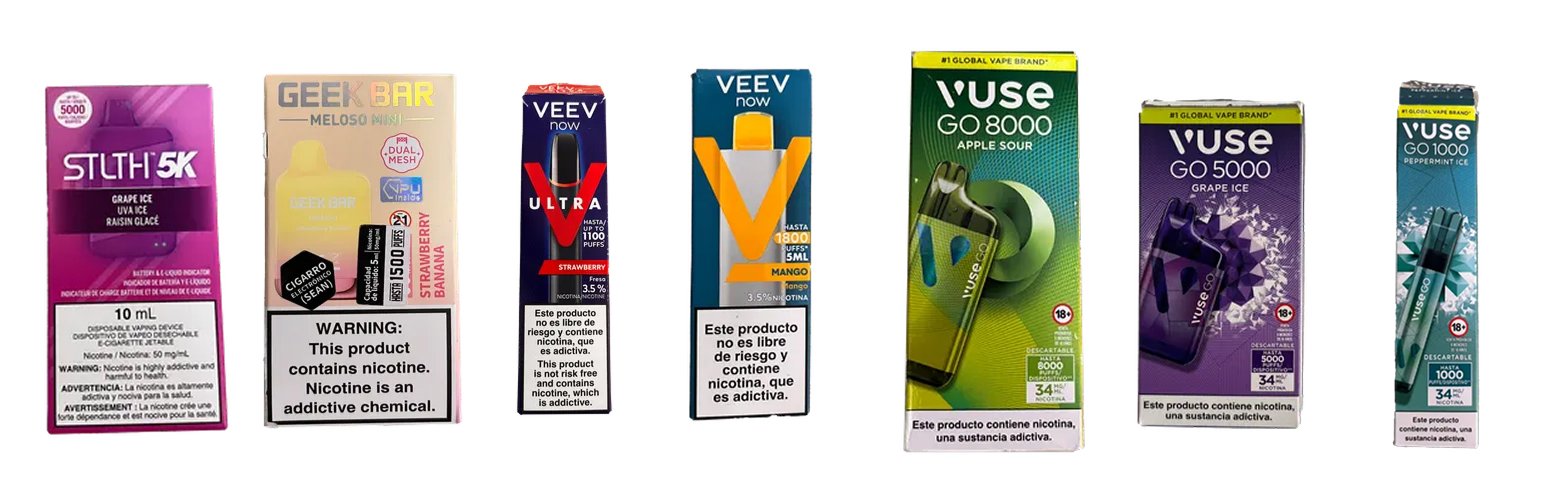 Vapeadores Peru Tamaño advertencias