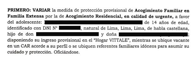 caso menor centro rehabilitación 2021