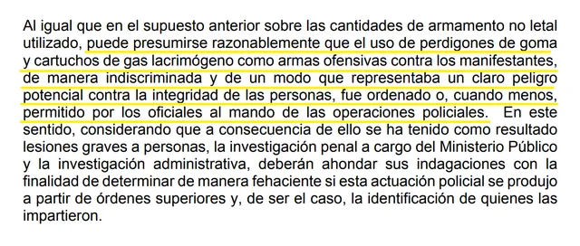 conclusiones material no letal
