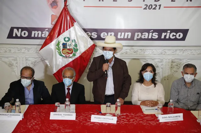 Pedro Castillo en conferencia de prensa