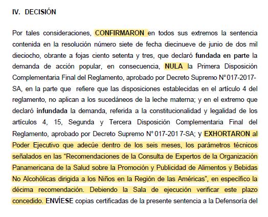 decisión sentencia