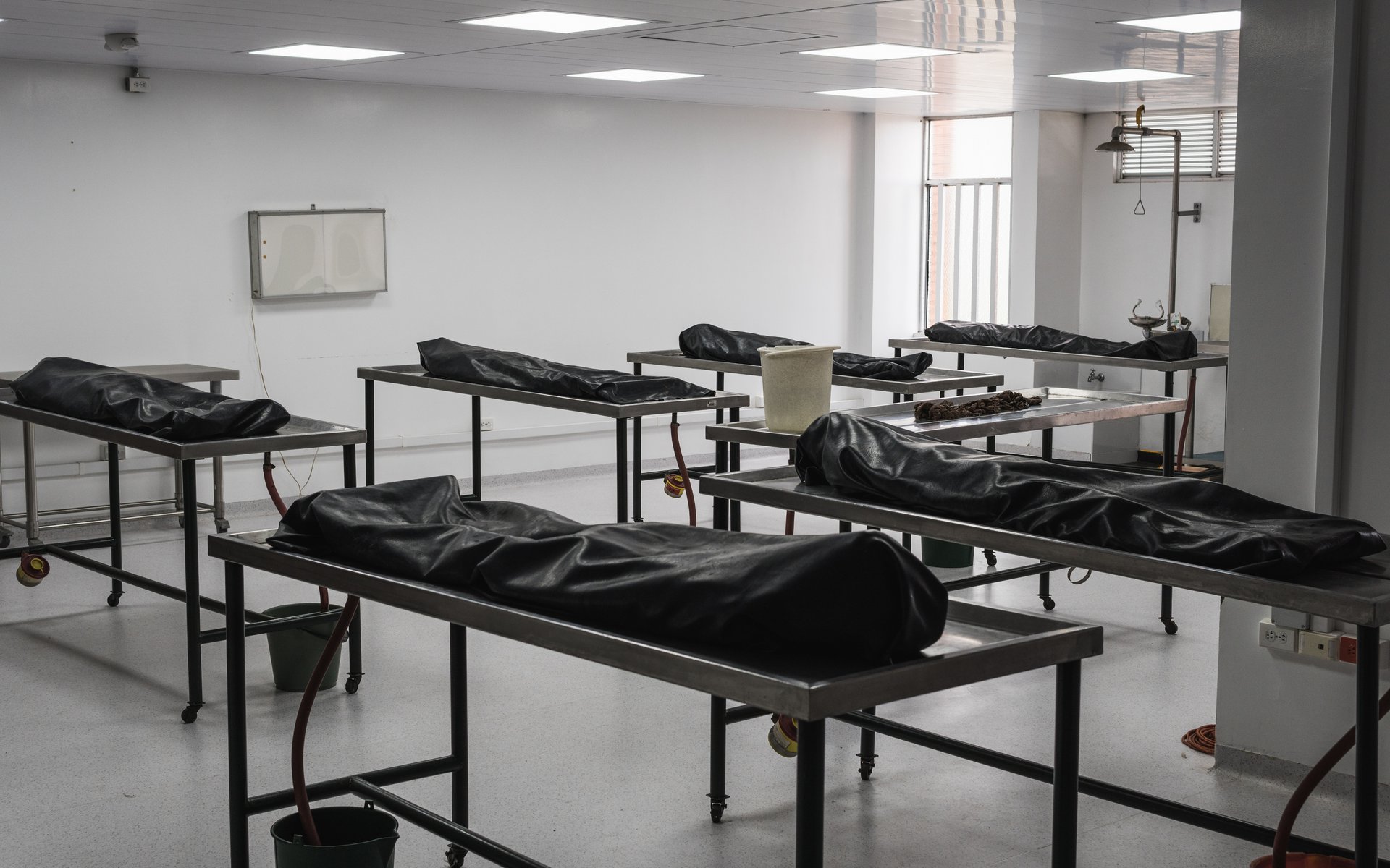 Armenia, Quindío / Colombia - June 23 2019: Corpses in a mortuary.